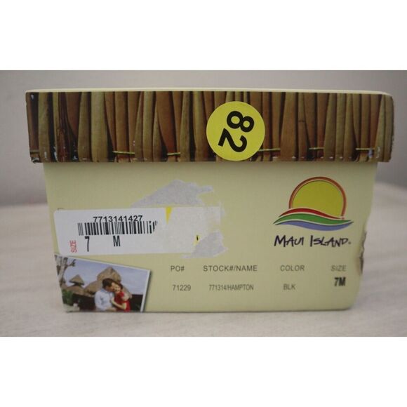 Maui Island 771314 Women's Sz 7M Black Hampton 2-Strap Slip-On Sandals - Picture 13 of 13